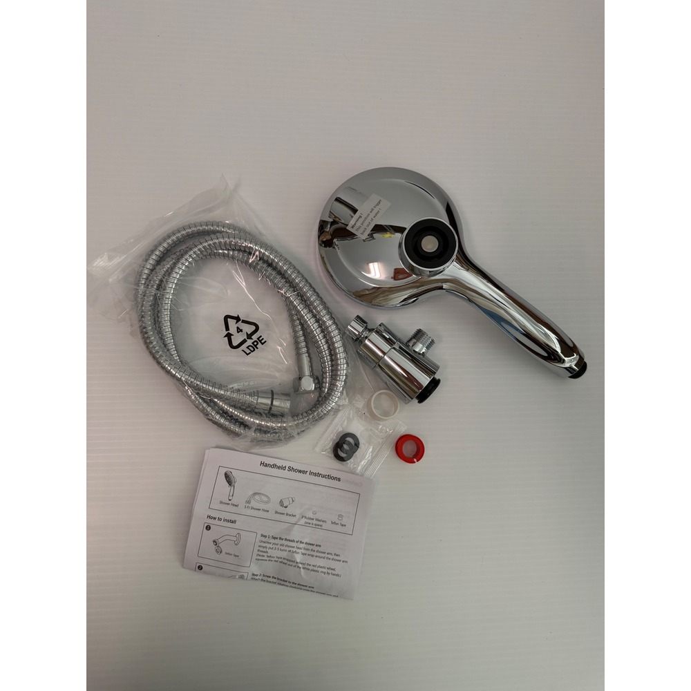 Filtered Shower Head High Pressure 10-Spd Magnetic Handheld Chrome 72 Hose